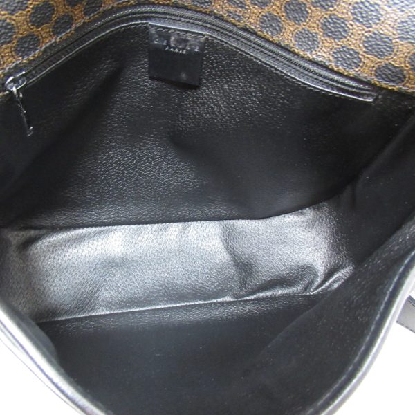 2101217918688 9 Celine Macadam Pattern Shoulder Bag Coated Canvas Black