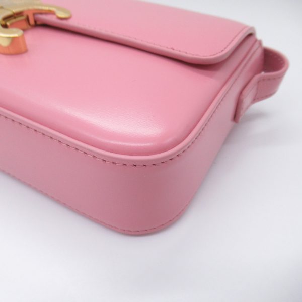 2101217966443 8 Celine Triomphe Shoulder Bag Leather Pink