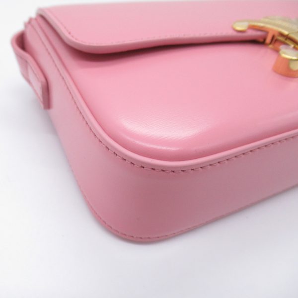 2101217966443 9 Celine Triomphe Shoulder Bag Leather Pink