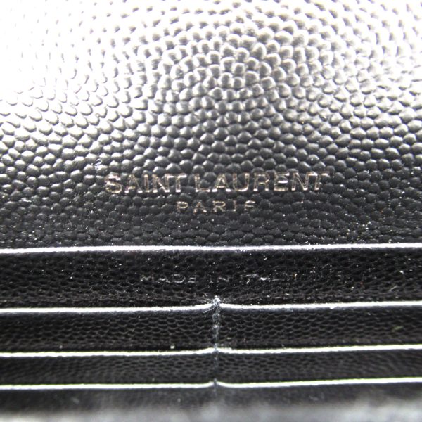 2101217974431 8 Saint Laurent Chain Wallet Shoulder Bag Leather Black