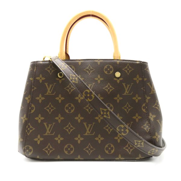 2101217989527 1 Louis Vuitton Montaigne BB Tote Bag Monogram Brown