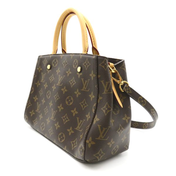 2101217989527 3 Louis Vuitton Montaigne BB Tote Bag Monogram Brown