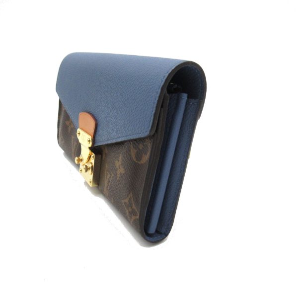 2101217989749 3 Louis Vuitton Portefeuil Pallas Wallet Brown Blue