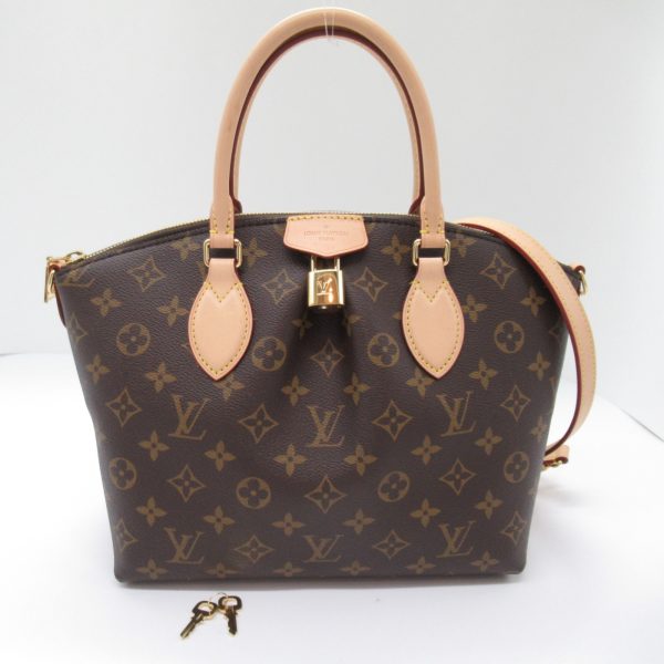 2101218001549 3 Louis Vuitton Poesi NM PM 2way Shoulder Bag Brown