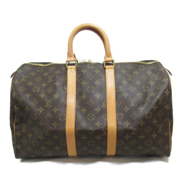 2101218001693 2 Louis Vuitton Keepall 45 Boston Bag Brown