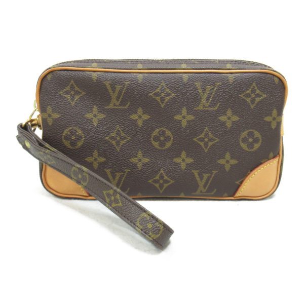 2101218004656 2 Louis Vuitton Marly Dragonne PM Clutch Bag Brown