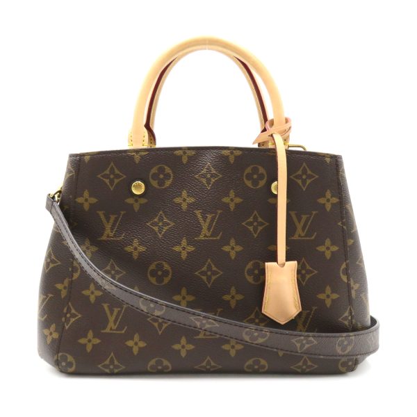 2101218018578 1 Louis Vuitton Montaigne BB Tote Bag Monogram Brown