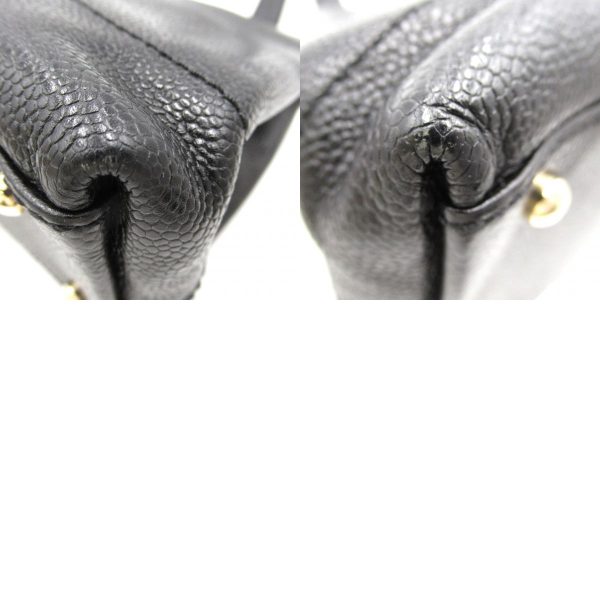 2101218018615 16c Chanel Coco Mark Shoulder Bag Caviar Skin Black