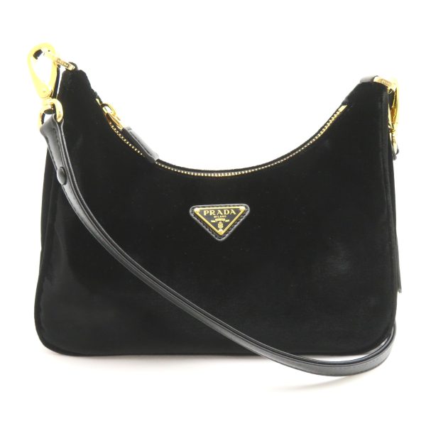 2101218039610 1 PRADA Shoulder Bag Recycled Polyamide Velvet Nero