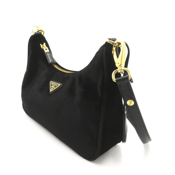 2101218039610 3 PRADA Shoulder Bag Recycled Polyamide Velvet Nero