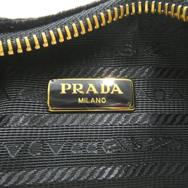 2101218039610 6 PRADA Shoulder Bag Recycled Polyamide Velvet Nero