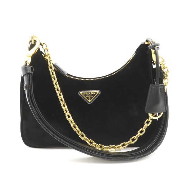 2101218039610 7 PRADA Shoulder Bag Recycled Polyamide Velvet Nero