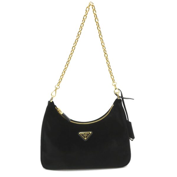 2101218039610 8 PRADA Shoulder Bag Recycled Polyamide Velvet Nero