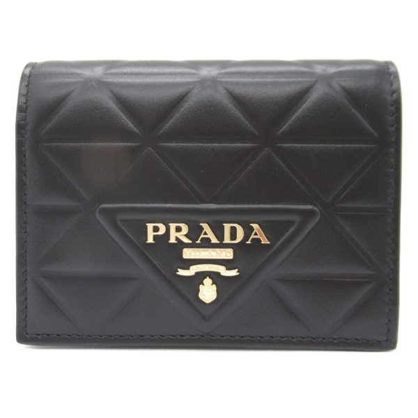 2101218039726 1 PRADA Bifold Wallet Calf Leather Black