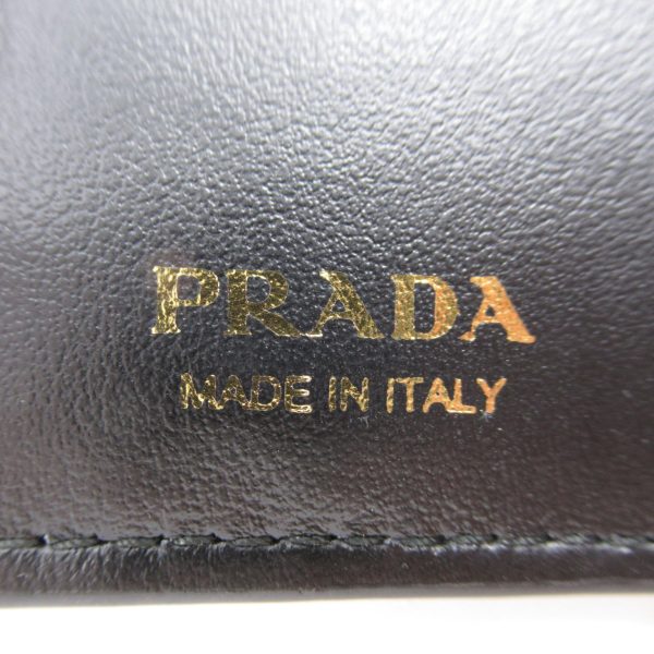 2101218039726 6 PRADA Bifold Wallet Calf Leather Black