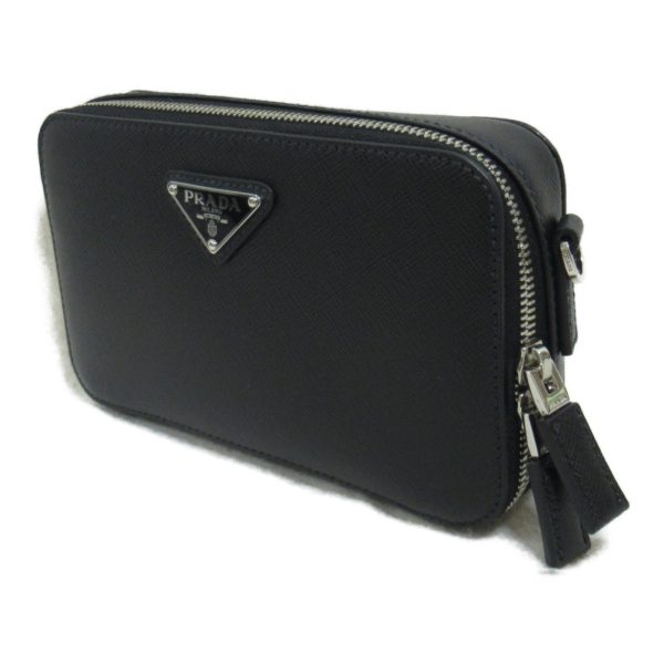 2101218039894 4 PRADA Shoulder Bag Saffiano Leather Nero