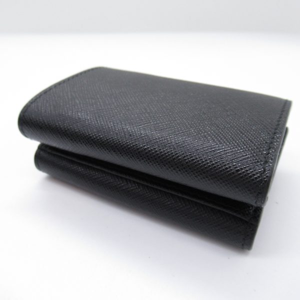 2101218039931 5 PRADA Tri Fold Wallet Saffiano Leather Black