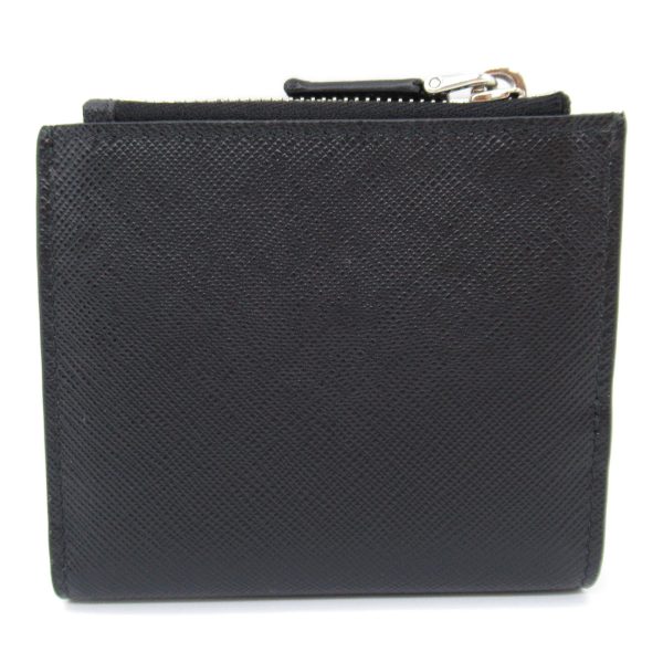 2101218039955 3 PRADA Bifold Wallet Saffiano Leather Black