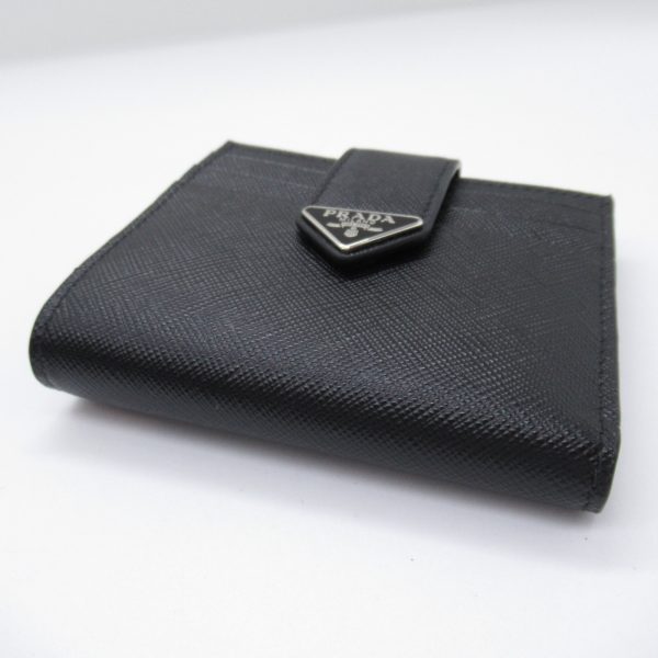 2101218039955 4 PRADA Bifold Wallet Saffiano Leather Black