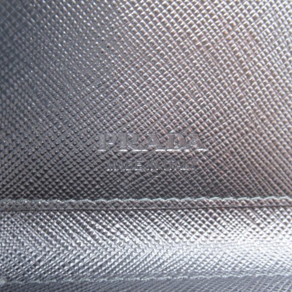 2101218039955 6 PRADA Bifold Wallet Saffiano Leather Black