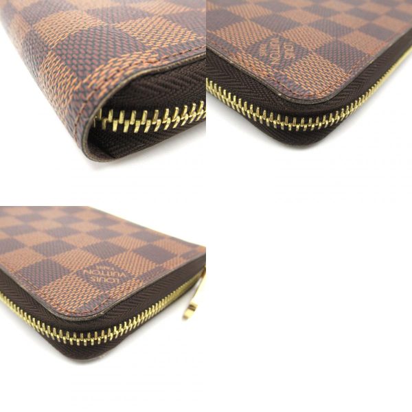 2101218058147 10c Louis Vuitton Zippy Round Long Wallet Damier Brown