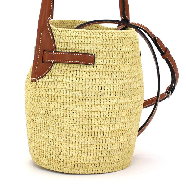 210225 bg9 2 2 Celine Nano Bucket Basket Bag Natural Tan