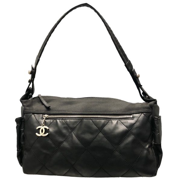 21025404 02 Chanel Paris Biarritz Boston Gym Bag Black