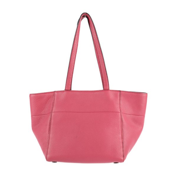 2104093008131 3 Prada Vitello Daino Tote Bag Leather Peonia Triangular Plate Pink