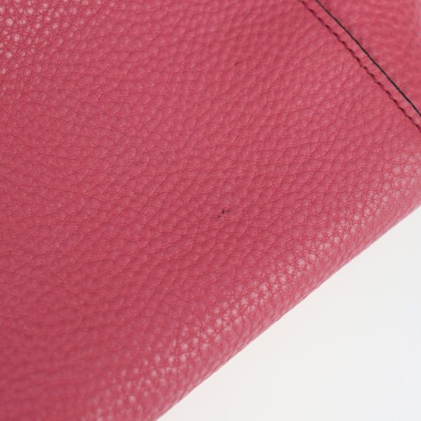 2104093008131 7 Prada Vitello Daino Tote Bag Leather Peonia Triangular Plate Pink