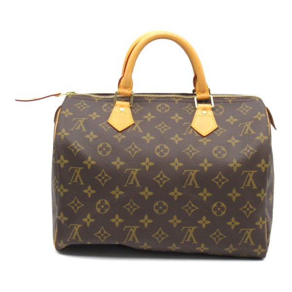 2106800542004 3 Louis Vuitton Speedy Handbag Canvas Brown