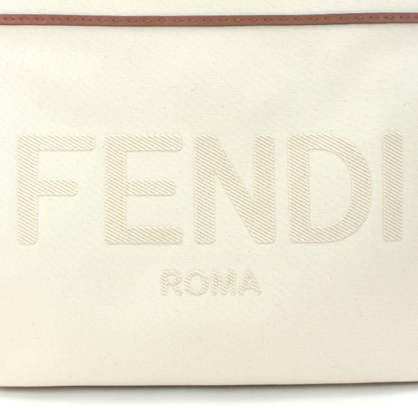 210722 bg3 1 5 Fendi Sunshine Large Fabric Handbag Beige