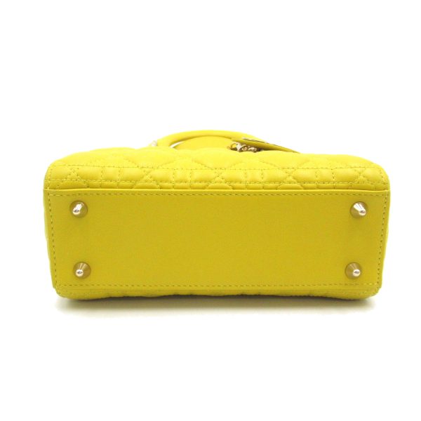 2107400217682 4 Dior Cannage Lamb Skin 2 Way Shoulder Bag Yellow