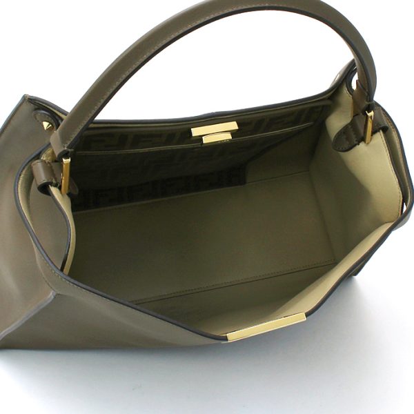 211012 bg3 3 4 FENDI Peekaboo X Lite Handbag Leather Maya