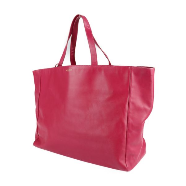 2115123002150 2 Saint Laurent Paris Vorisse Suede Fuchsia Leather Tote Bag Pink