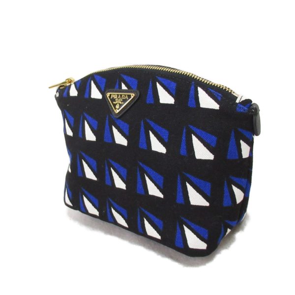 2118400126362 4 Prada Pouch Cotton Ladies Black BlueWhite