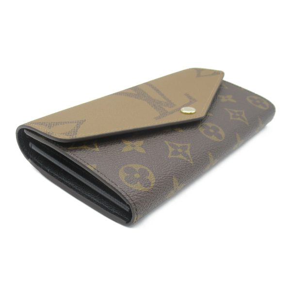 2118400135685 3 Louis Vuitton Portefeuille Sarah Long Wallet Brown