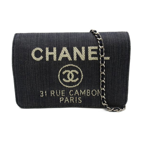 2118700055249 1 Chanel Boy Chanel Chain Wallet Denim Blue