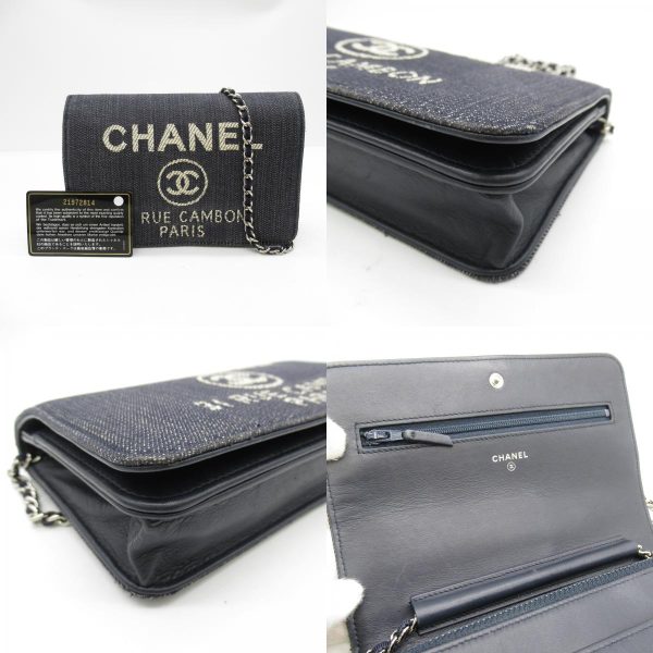 2118700055249 2c Chanel Boy Chanel Chain Wallet Denim Blue