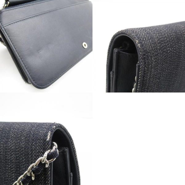 2118700055249 9c Chanel Boy Chanel Chain Wallet Denim Blue