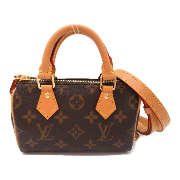 2119900009377 3 Louis Vuitton Nano Speedy Shoulder Bag Brown