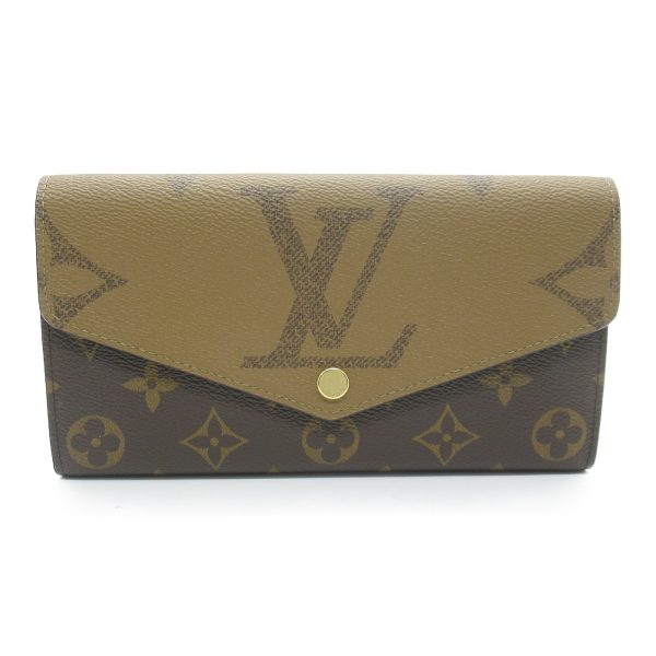 2119900009438 1 Louis Vuitton Portefeuille Sarah Long Wallet Brown