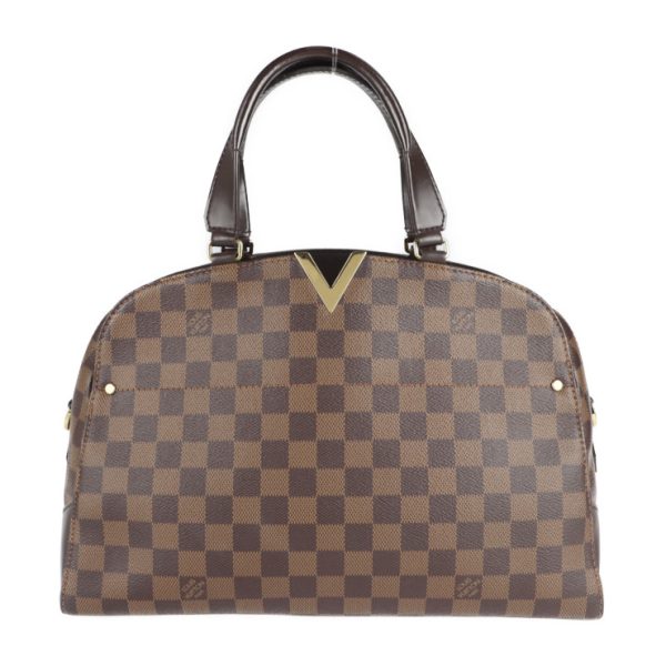 2121033008447 1 Louis Vuitton Kensington Bowling Damier Handbag Leather Brown