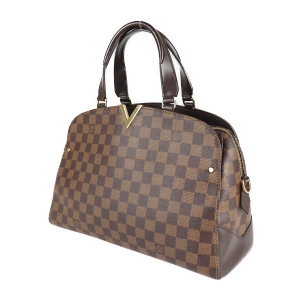 2121033008447 2 Louis Vuitton Kensington Bowling Damier Handbag Leather Brown