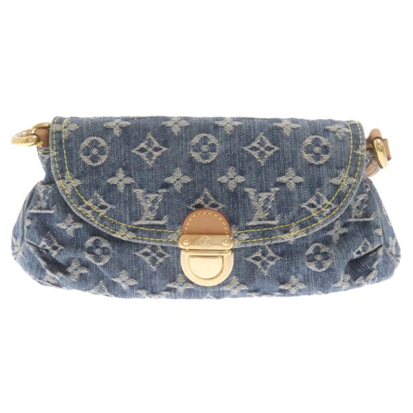 2124f140006 1 LOUIS VUITTON Mini Pretty Handbag Denim Blue