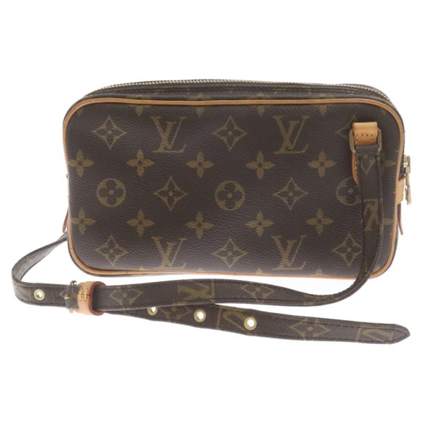 2124f140009 2 Louis Vuitton Monogram Pochette Marly Bandouliere Shoulder Bag Canvas Brown