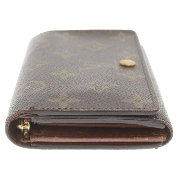 2124f140012 3 Louis Vuitton Monogram Portomone Vietresor Mini Wallet Canvas Brown