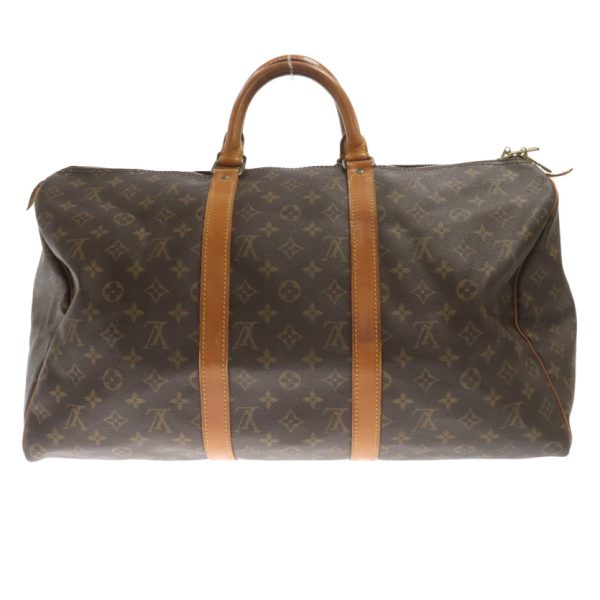 2124f140013 2a Louis Vuitton Monogram Keepall Boston Bag Canvas Brown