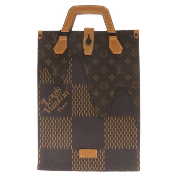 2124f140016 1 Louis Vuitton X Nigo Damier Giant Mini Tote Bag Canvas Brown