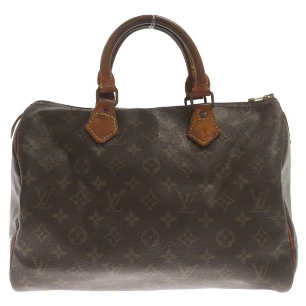 2124f180013 1 Louis Vuitton Monogram Speedy Boston Bag Brown