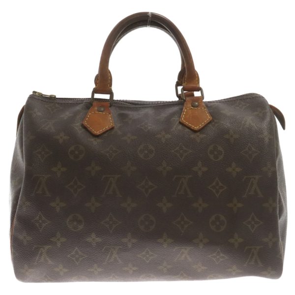 2124f180013 2 Louis Vuitton Monogram Speedy Boston Bag Brown